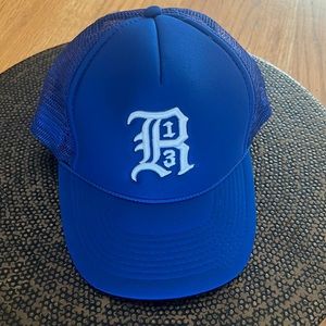 R13 Trucker Hat.  O/S. Royal Blue with white logo.